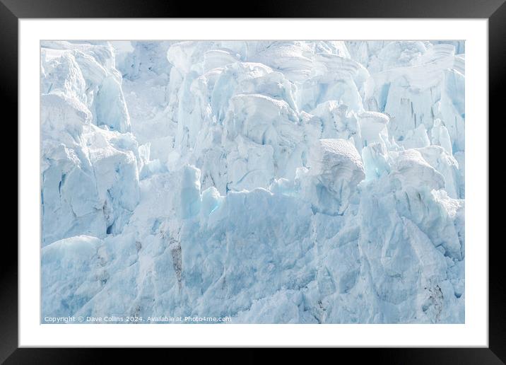 The ice at the front of a glacier, Alaska, USA Framed Mounted Print by Dave Collins