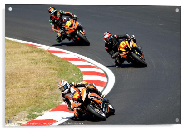 Pirelli National Junior Superstock- Brands Hatch  Acrylic by Ray Putley