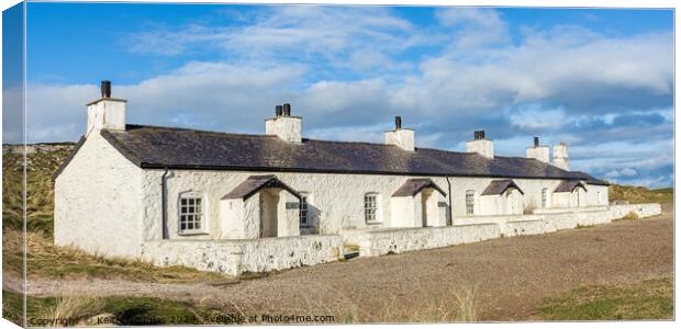 The Pilots' Cottages on Llanddwyn Island, Anglesey Canvas Print by Keith Douglas
