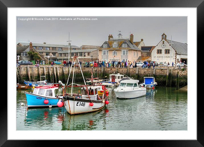 West Bay Framed Mounted Print by Nicola Clark