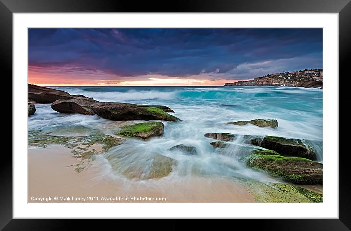 Tamarama's Escape Framed Mounted Print by Mark Lucey