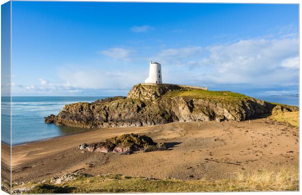 Tŵr Mawr lighthouse on Llanddwyn Island, Anglesey Canvas Print by Keith Douglas