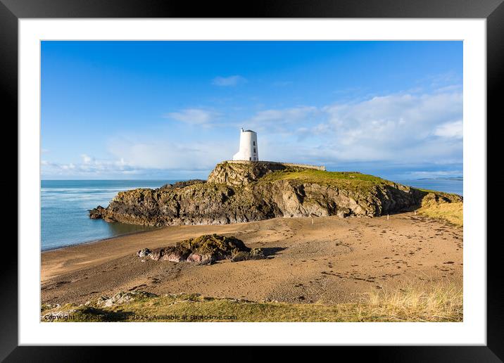 Tŵr Mawr lighthouse on Llanddwyn Island, Anglesey Framed Mounted Print by Keith Douglas