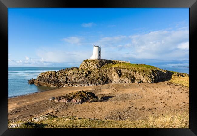 Tŵr Mawr lighthouse on Llanddwyn Island, Anglesey Framed Print by Keith Douglas