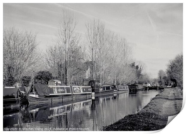 Winter on the Kennet and Avon Canal - 35mm Film Print by Stephen Young