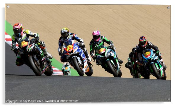 Pirelli National Junior Superstock- Brands Hatch  Acrylic by Ray Putley