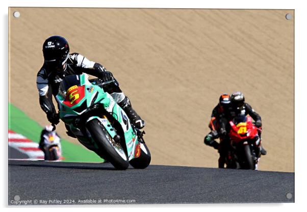 Pirelli National Junior Superstock- Brands Hatch  Acrylic by Ray Putley