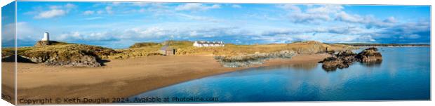 Llanddwyn Island, Anglesey - Panorama Canvas Print by Keith Douglas