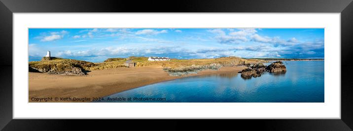 Llanddwyn Island, Anglesey - Panorama Framed Mounted Print by Keith Douglas