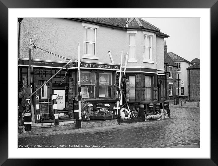 Maritime Art - 35mm Photo - Hamble-le-Rice Water Front Building Framed Mounted Print by Stephen Young