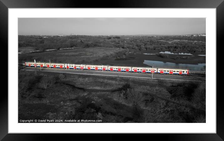 London Underground Train Panorama Framed Mounted Print by David Pyatt