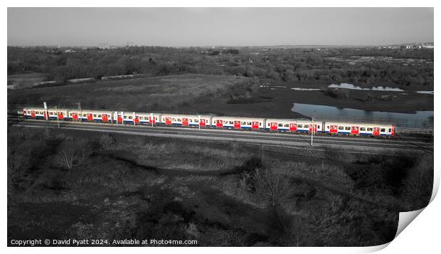 London Underground Train Panorama Print by David Pyatt