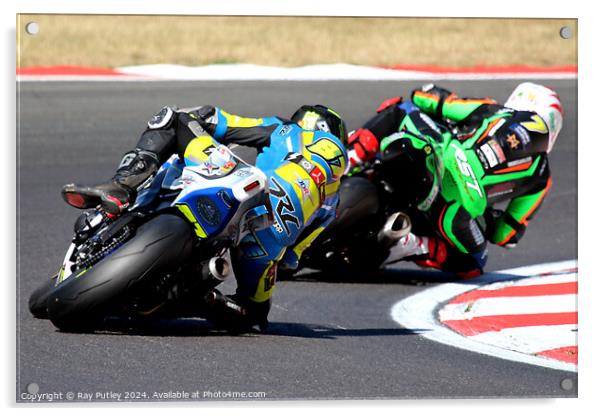 Pirelli National Junior Superstock- Brands Hatch  Acrylic by Ray Putley