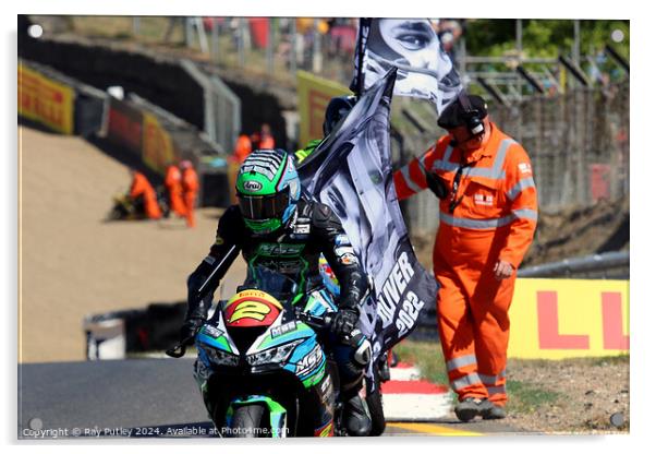 Pirelli National Junior Superstock- Brands Hatch  Acrylic by Ray Putley