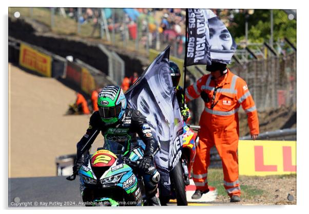 Pirelli National Junior Superstock- Brands Hatch  Acrylic by Ray Putley