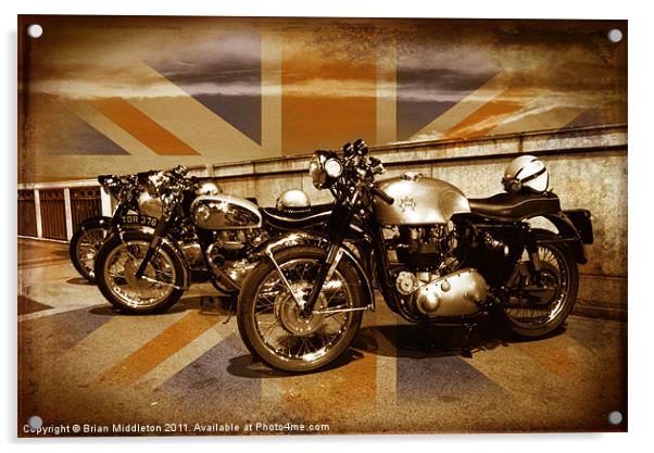 Cafe Racers on Chelsea Bridge Acrylic by Brian Middleton