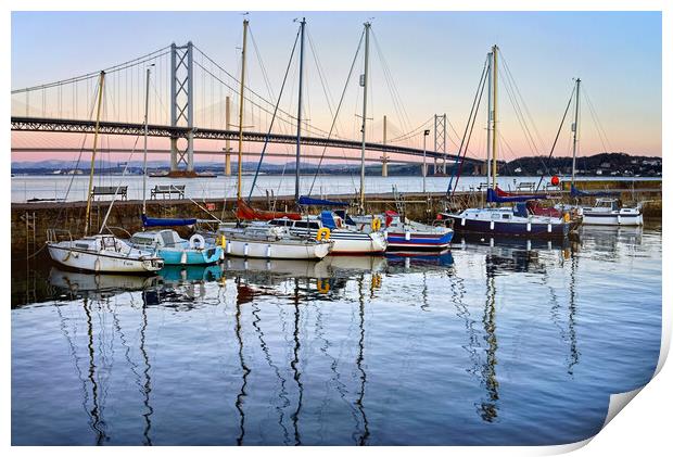 South Queensferry Harbour Print by Darren Galpin
