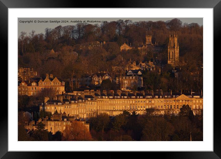 Lansdown Crescent in Bath Framed Mounted Print by Duncan Savidge