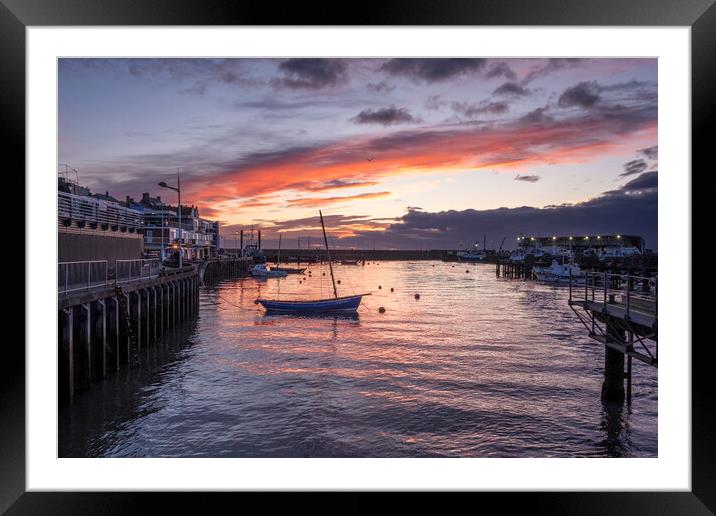 Bridlington Harbour Sunrise Framed Mounted Print by Steve Smith