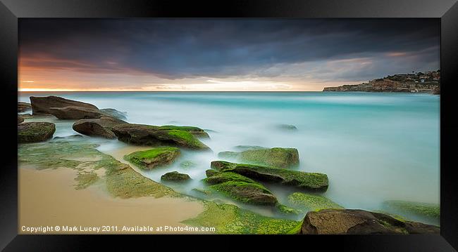 Ocean Snow Framed Print by Mark Lucey