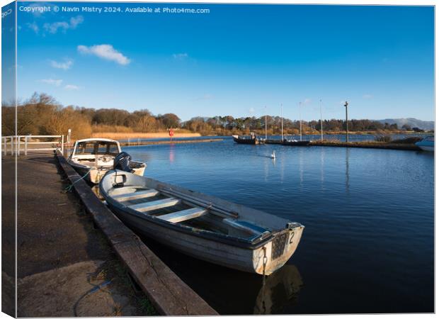 Loch Leven Harbour Kinross  Canvas Print by Navin Mistry