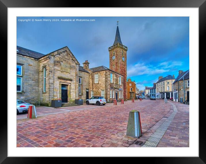 A view of the historic centre of Kinross   Framed Mounted Print by Navin Mistry