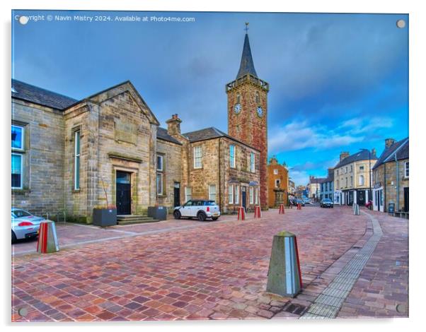 A view of the historic centre of Kinross   Acrylic by Navin Mistry