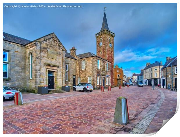 A view of the historic centre of Kinross   Print by Navin Mistry