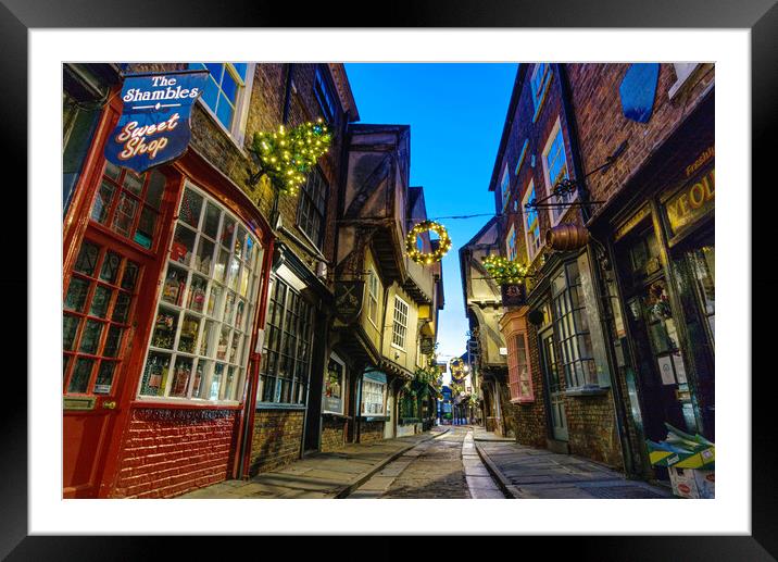 York Shambles  Framed Mounted Print by Alison Chambers