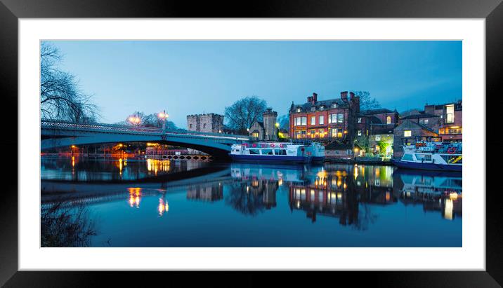 Evening on York River Ouse Framed Mounted Print by Alison Chambers