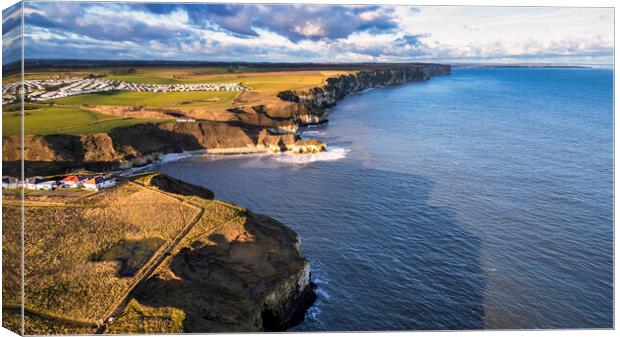Thornwick Bay to Filey Brigg Canvas Print by Tim Hill