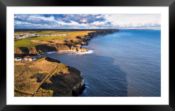 Thornwick Bay to Filey Brigg Framed Mounted Print by Tim Hill