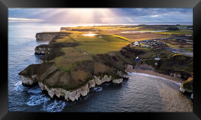 Sunshine on Flamborough Head Framed Print by Tim Hill