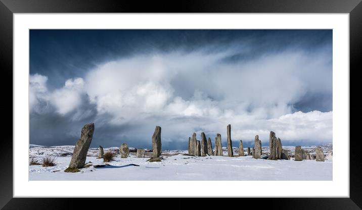 Calanais Standing Stones Framed Mounted Print by John Finney