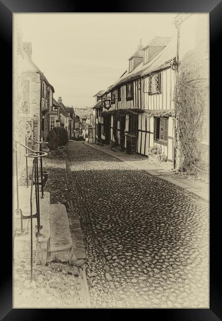 Outdoor street in Mermaid Street Rye East Sussex E Framed Print by John Gilham