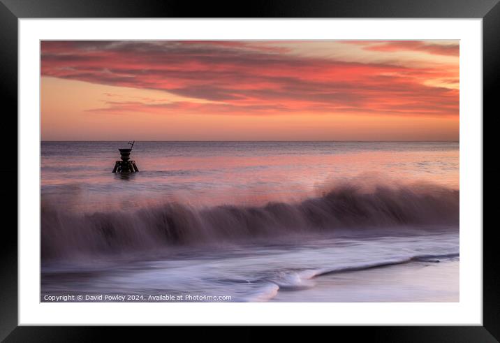 Happisburgh Beach at Dawn Framed Mounted Print by David Powley