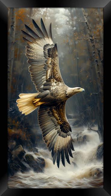 Golden Eagle Art Framed Print by T2 