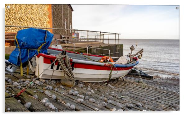 Fishing boat, Sheringham Acrylic by Chris Yaxley