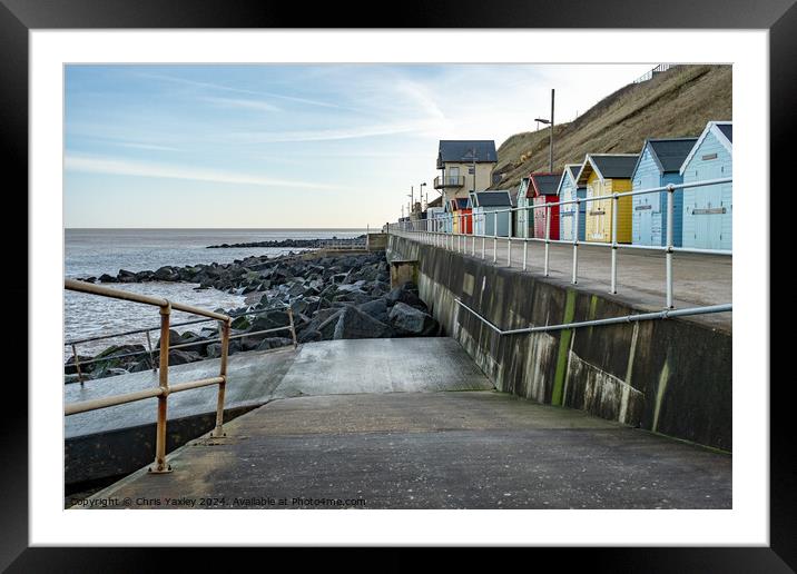 Sheringham seafront, Norfolk Framed Mounted Print by Chris Yaxley