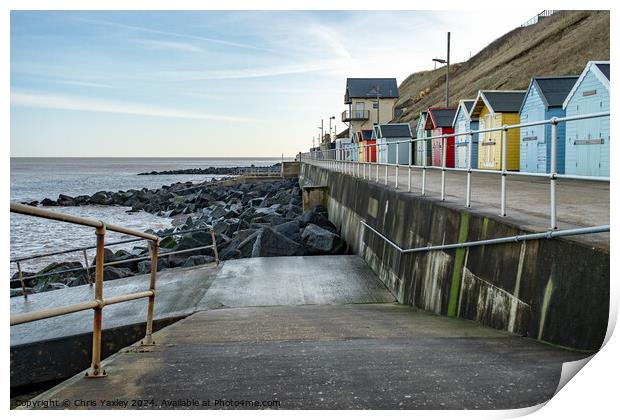 Sheringham seafront, Norfolk Print by Chris Yaxley