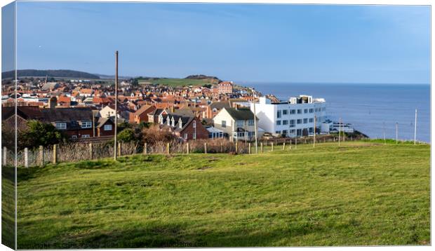 View over Sheringham, Norfolk coast Canvas Print by Chris Yaxley