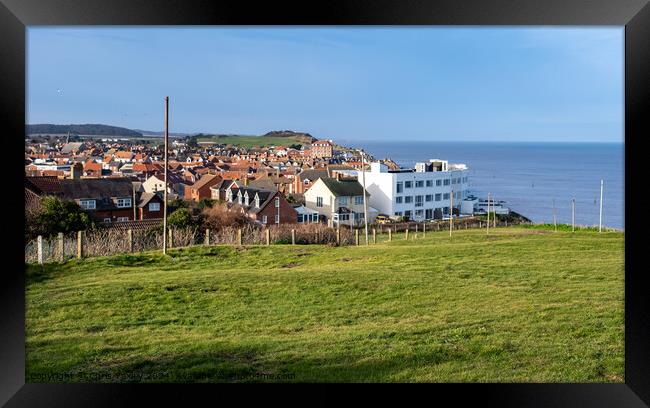 View over Sheringham, Norfolk coast Framed Print by Chris Yaxley