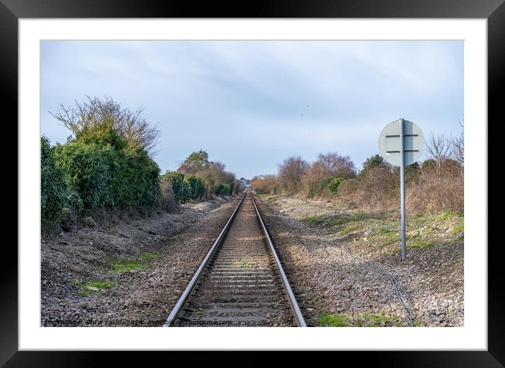Railway tracks Framed Mounted Print by Chris Yaxley
