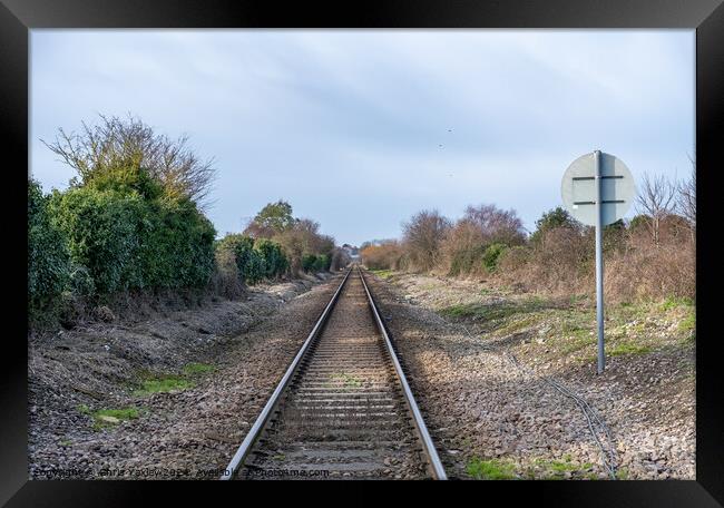 Railway tracks Framed Print by Chris Yaxley