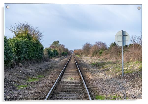 Railway tracks Acrylic by Chris Yaxley