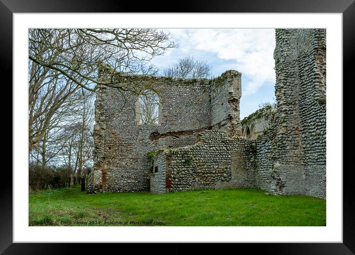 Priory of St Mary in the meadow Framed Mounted Print by Chris Yaxley