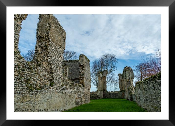 Priory of St Mary in the meadow Framed Mounted Print by Chris Yaxley