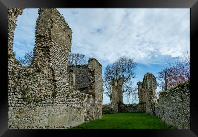 Priory of St Mary in the meadow Framed Print by Chris Yaxley
