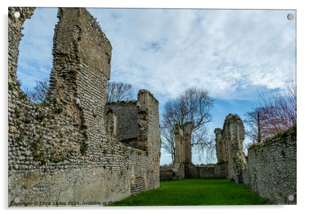 Priory of St Mary in the meadow Acrylic by Chris Yaxley