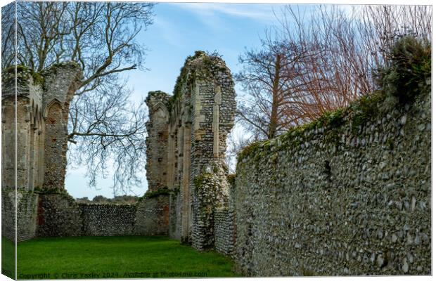The priory of St Mary in the Meadow Canvas Print by Chris Yaxley